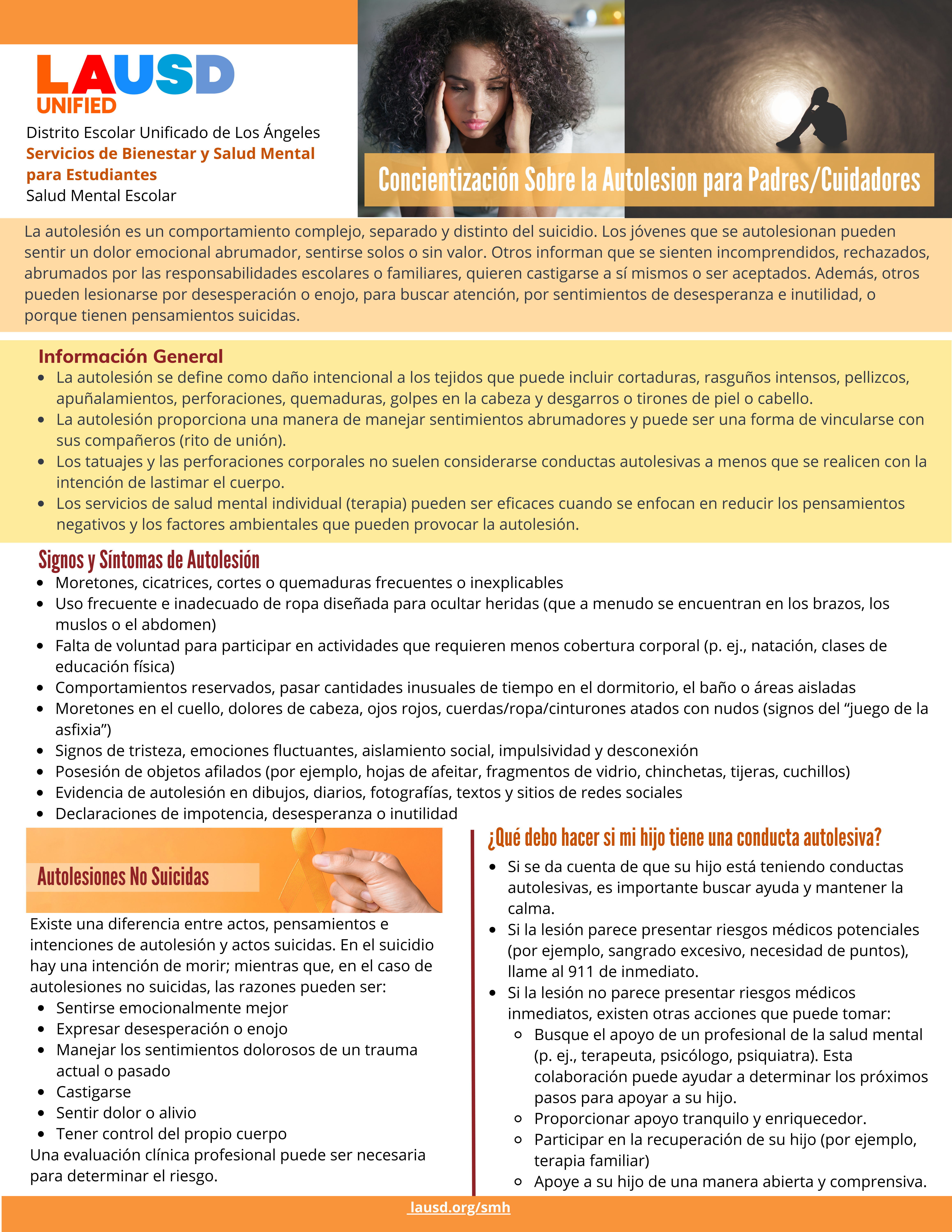Spanish Self-Injury Awareness for Parents